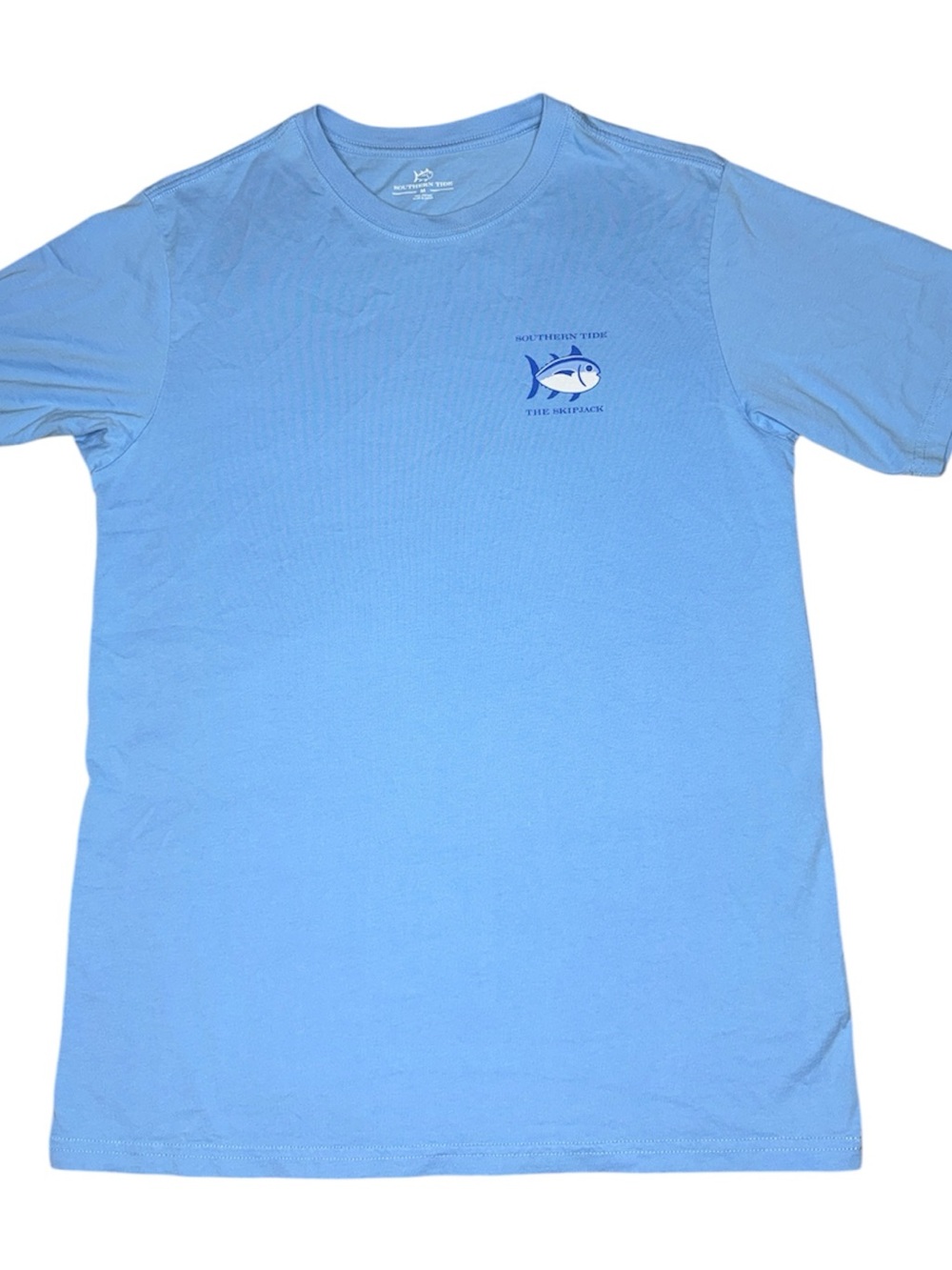 Southern Tide Sky Blue Short Sleeve Tee with Fish Logo